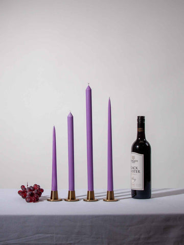 Purple 25cm Taper Candles - Pack of 96