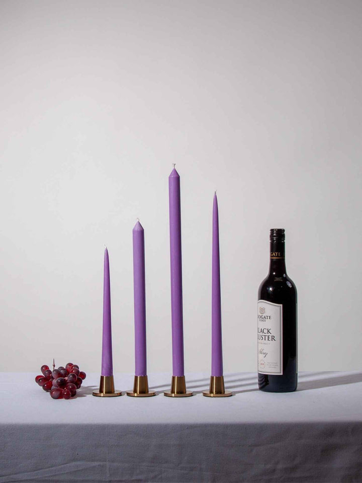 Purple 25cm Taper Candles - Pack of 96