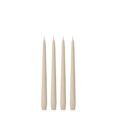 Sandstone 25cm Taper Candles Pack of 4