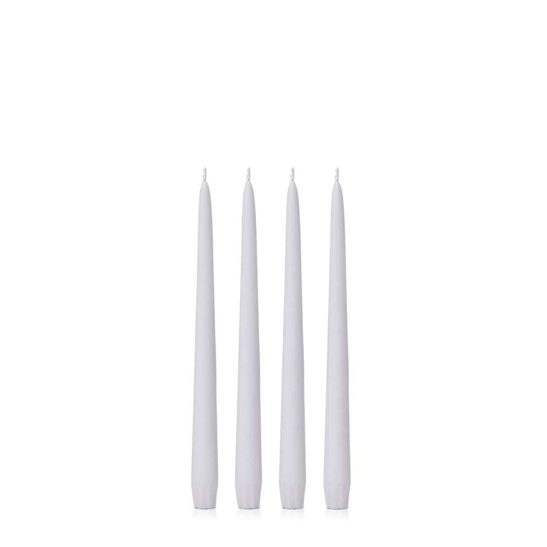 Silver Grey 25cm Taper Candles - Pack of 96