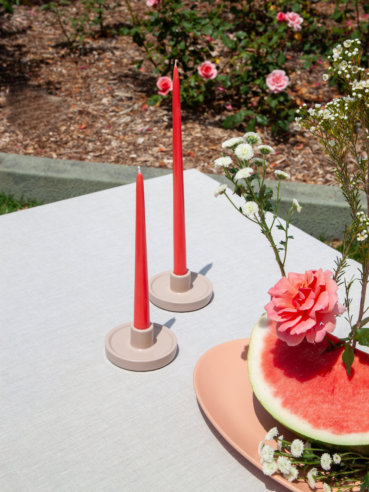 Watermelon 25cm Taper Candles Pack of 4