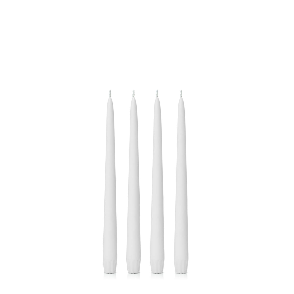 White 25cm Taper Candles Pack of 4