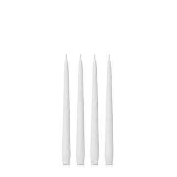 White 25cm Taper Candles - Pack of 96