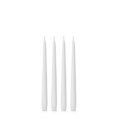 White 25cm Taper Candles Pack of 4