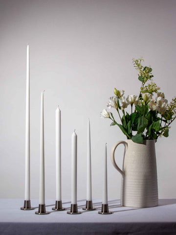 White 25cm Taper Candles - Pack of 96