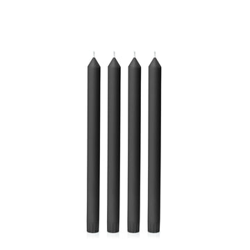 Black 30cm Dinner Candles - Pack of 96