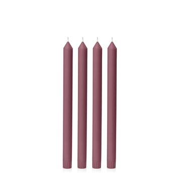 Burgundy 30cm Dinner Candles - Pack of 96