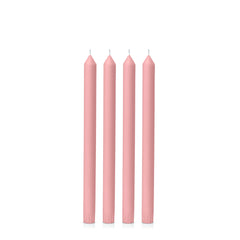 Coral Pink 30cm Dinner Candles Pack of 4