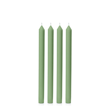 Green 30cm Dinner Candles - Pack of 96
