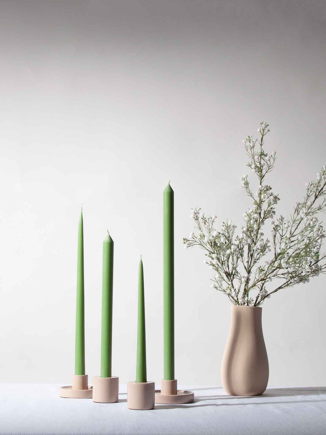 Green 30cm Dinner Candles - Pack of 96