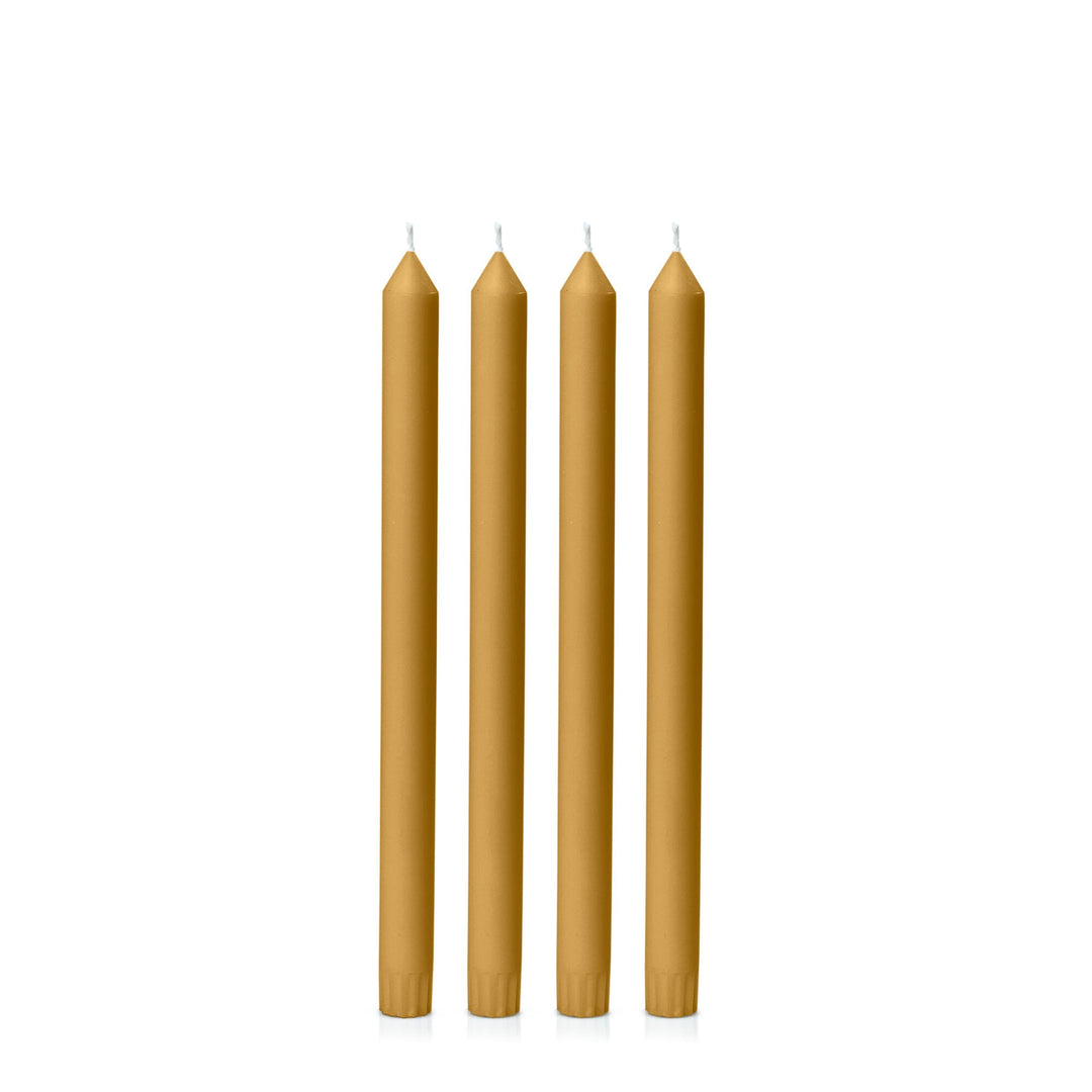 Mustard 30cm Dinner Candles - Pack of 96