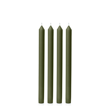 Olive 30cm Dinner Candles - Pack of 96