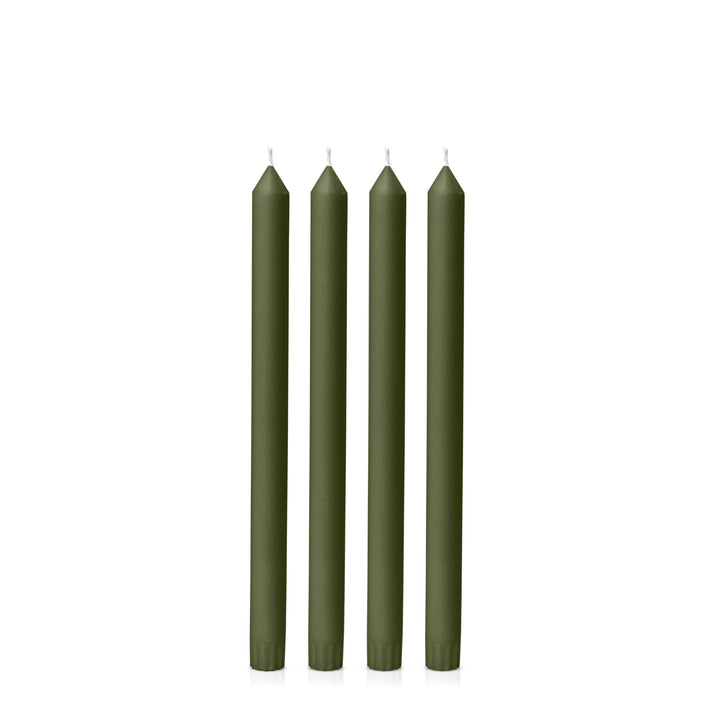 Olive 30cm Dinner Candles - Pack of 96