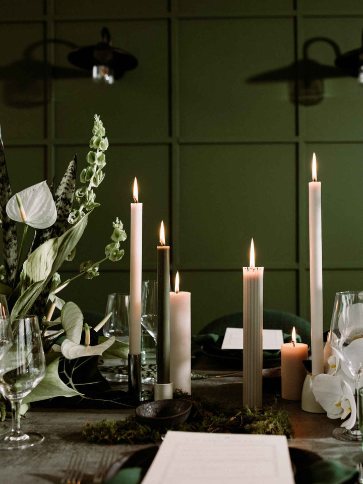 Olive 30cm Dinner Candles - Pack of 96