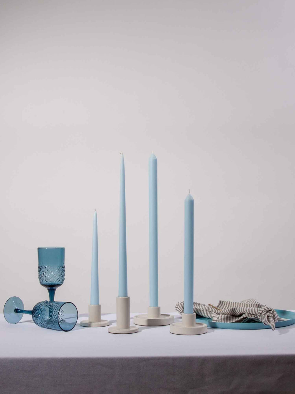 Pastel Blue 30cm Dinner Candles - Pack of 96