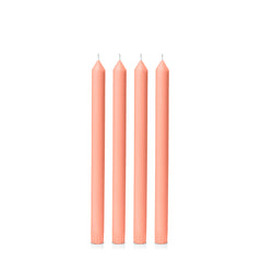Peach 30cm Dinner Candles Pack of 4