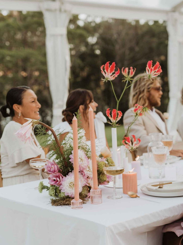 Peach 30cm Dinner Candles - Pack of 96