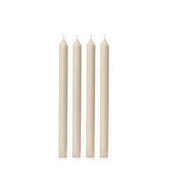 Sandstone 30cm Dinner Candles Pack of 4