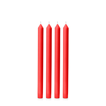 Scarlet 30cm Dinner Candles - Pack of 96