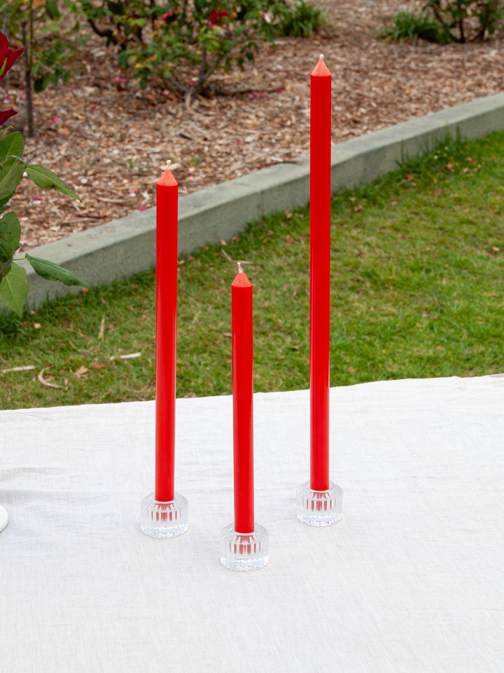 Scarlet 30cm Dinner Candles - Pack of 96