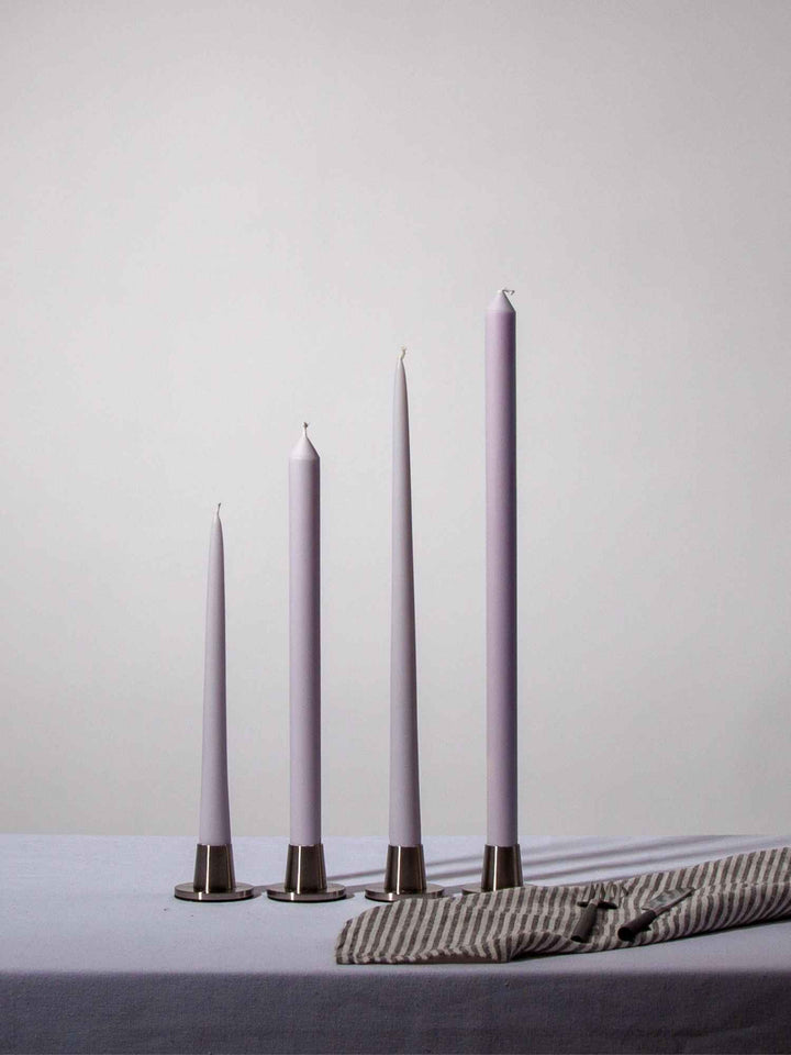 Silver Grey 30cm Dinner Candles - Pack of 96