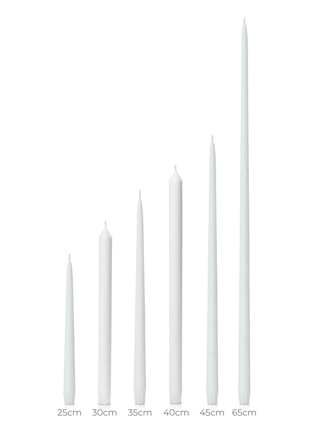Silver Grey 30cm Dinner Candles - Pack of 96