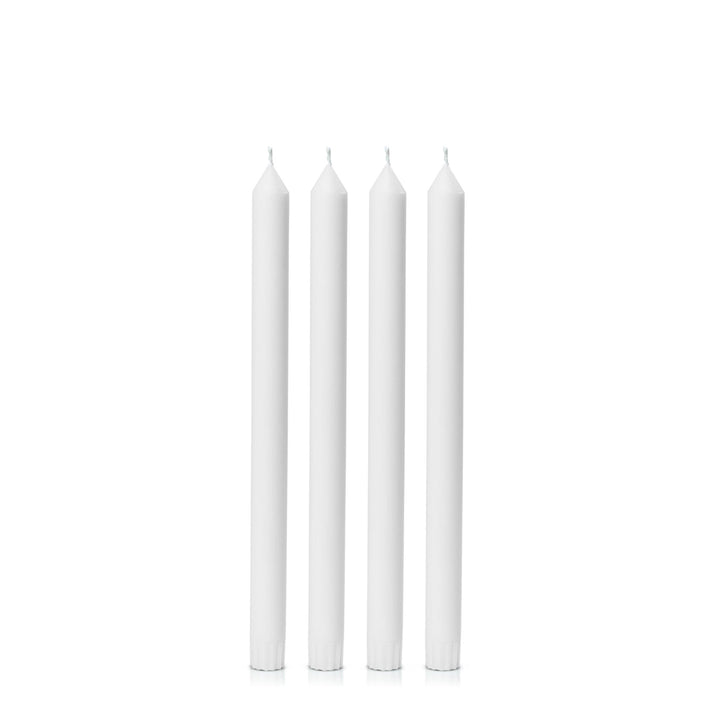 White 30cm Dinner Candles Pack of 4