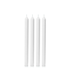 White 30cm Dinner Candles Pack of 4