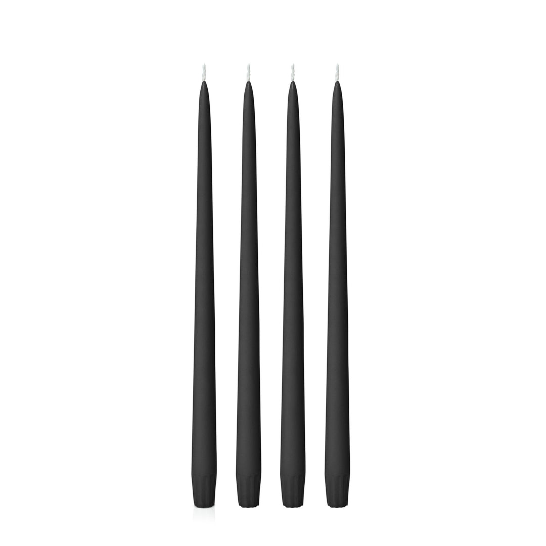 Black 35cm Taper Candles - Pack of 96