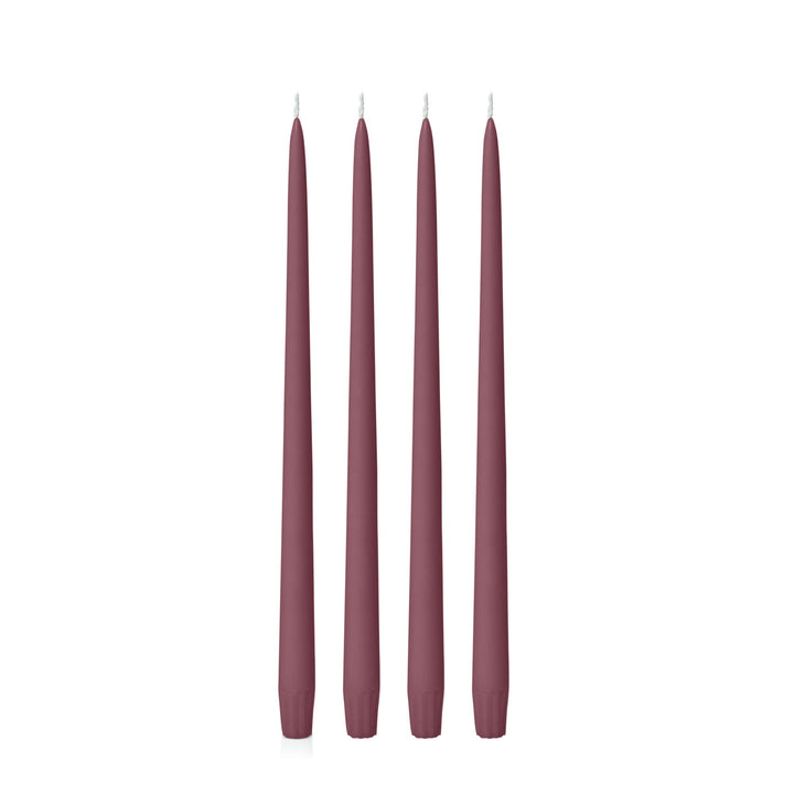 Burgundy 35cm Taper Candles - Pack of 96