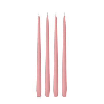 Coral Pink 35cm Taper Candles - Pack of 96