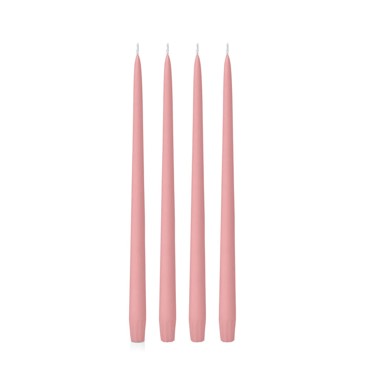 Coral Pink 35cm Taper Candles - Pack of 96
