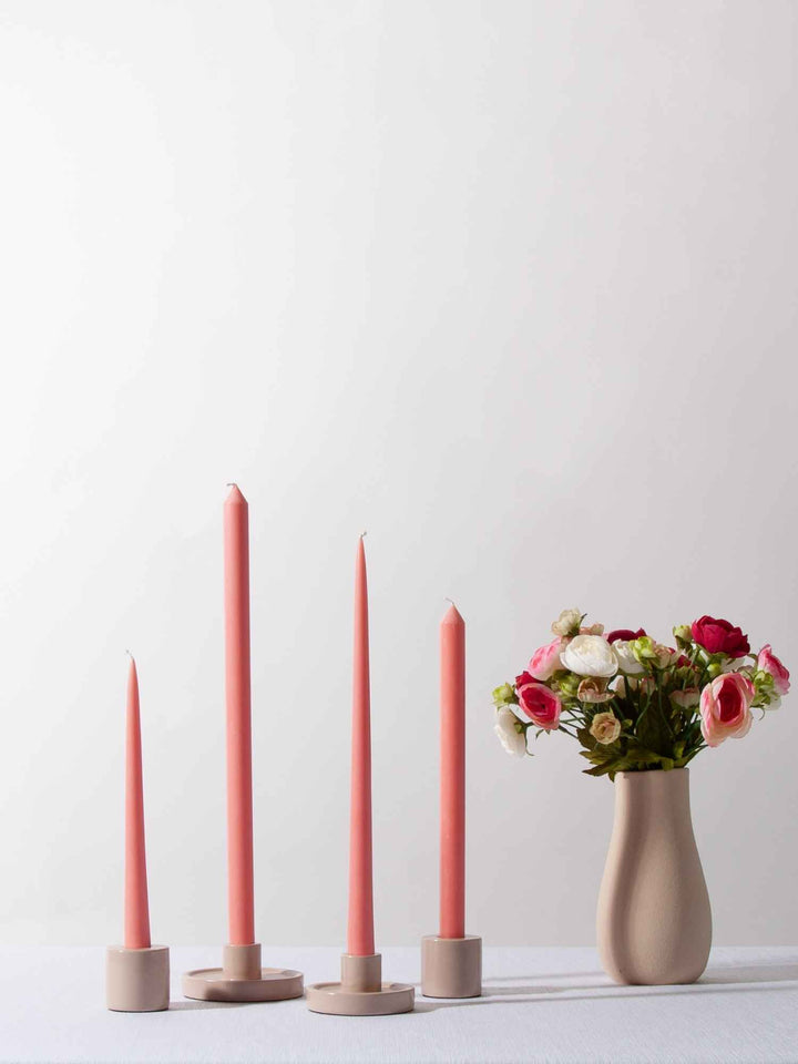 Coral Pink 35cm Taper Candles - Pack of 96