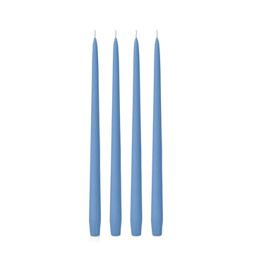 Dusty Blue 35cm Taper Candles - Pack of 96