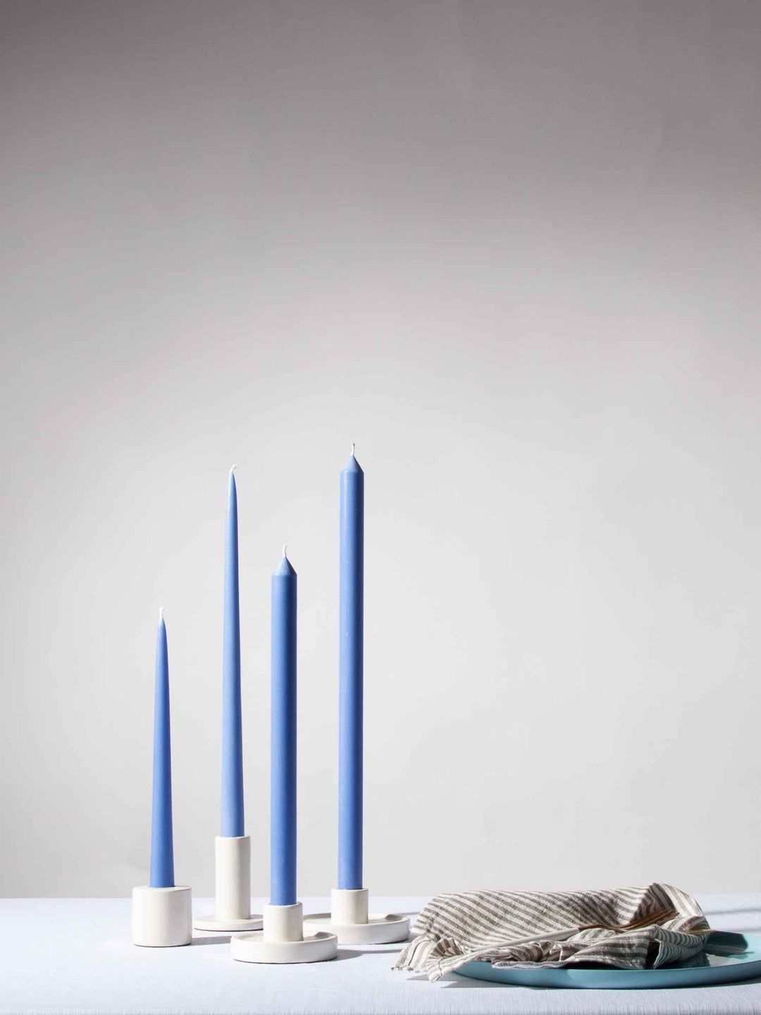 Dusty Blue 35cm Taper Candles - Pack of 96