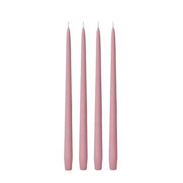 Dusty Pink 35cm Taper Candles - Pack of 96