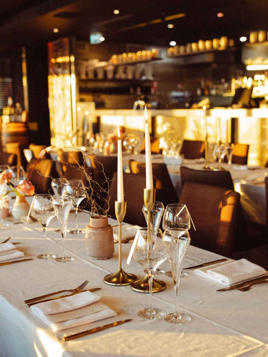 Gold 35cm Taper Candles - Pack of 96