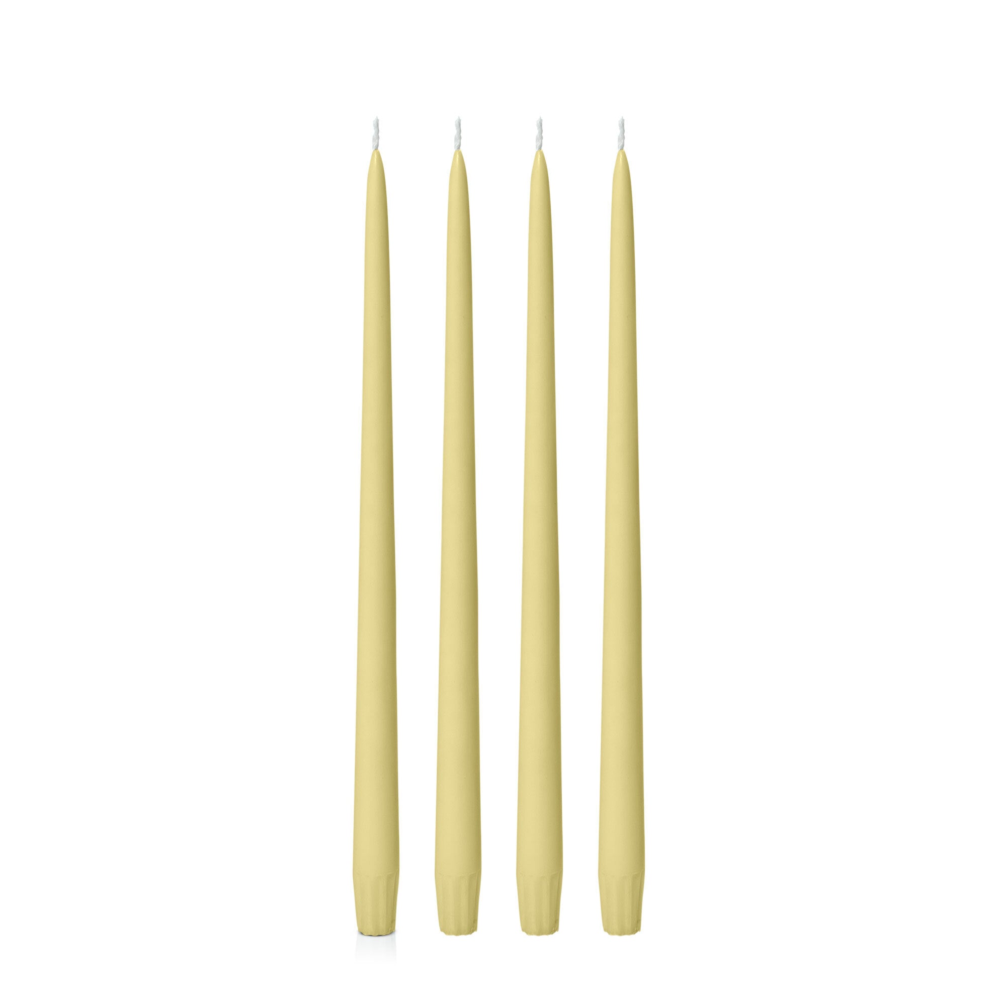 Lemon 35cm Taper Candles Pack of 4