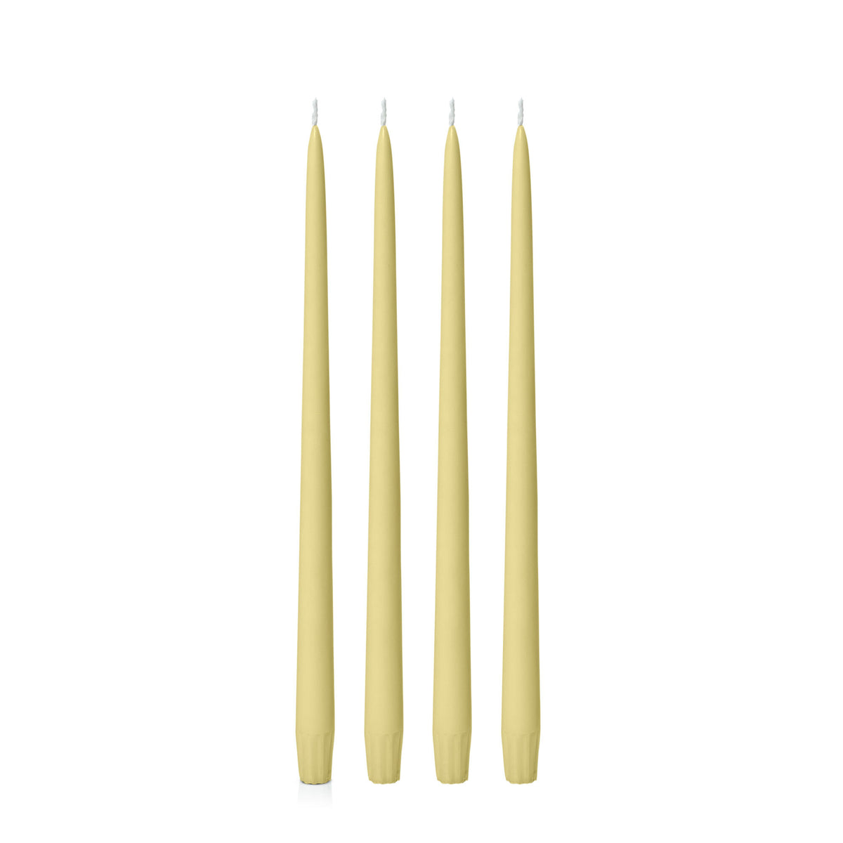Lemon 35cm Taper Candles Pack of 4