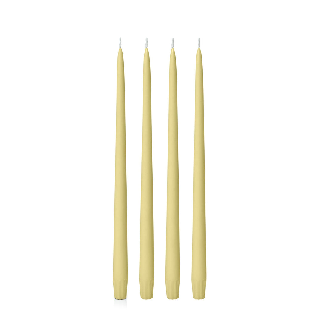 Lemon 35cm Taper Candles - Pack of 96