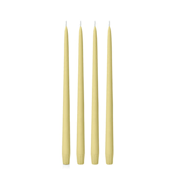 Lemon 35cm Taper Candles - Pack of 96