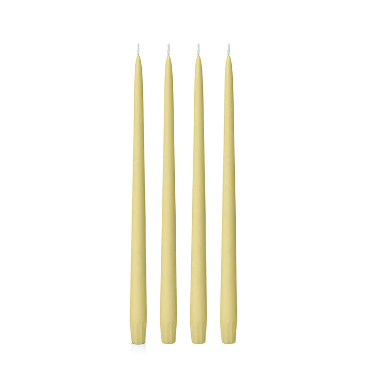 Lemon 35cm Taper Candles - Pack of 96