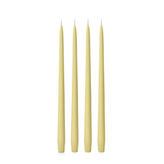Lemon 35cm Taper Candles Pack of 4