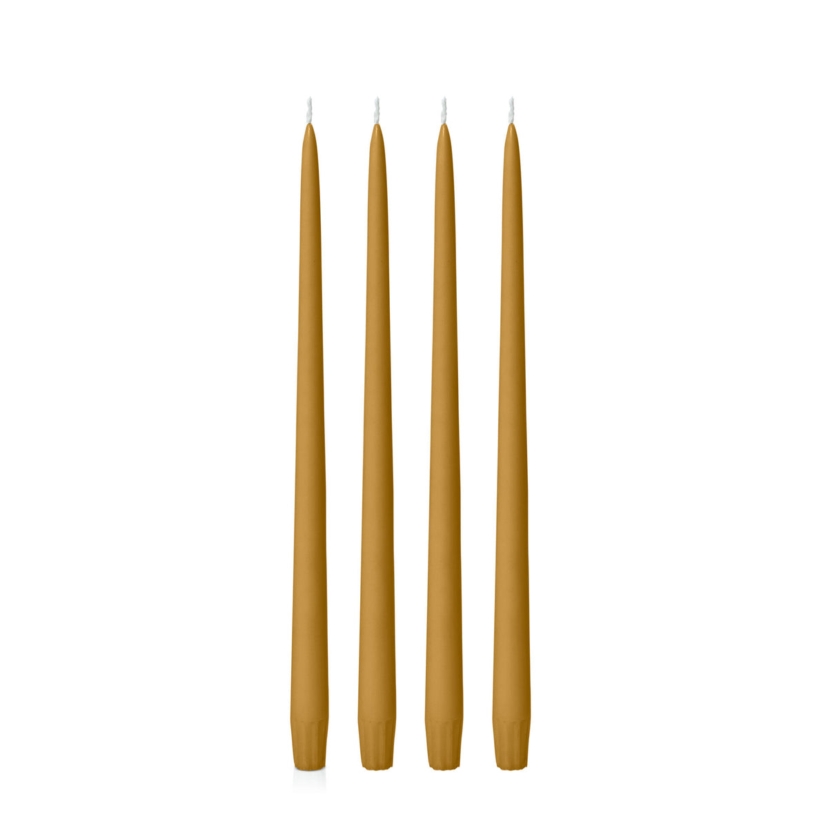 Mustard 35cm Taper Candles Pack of 4