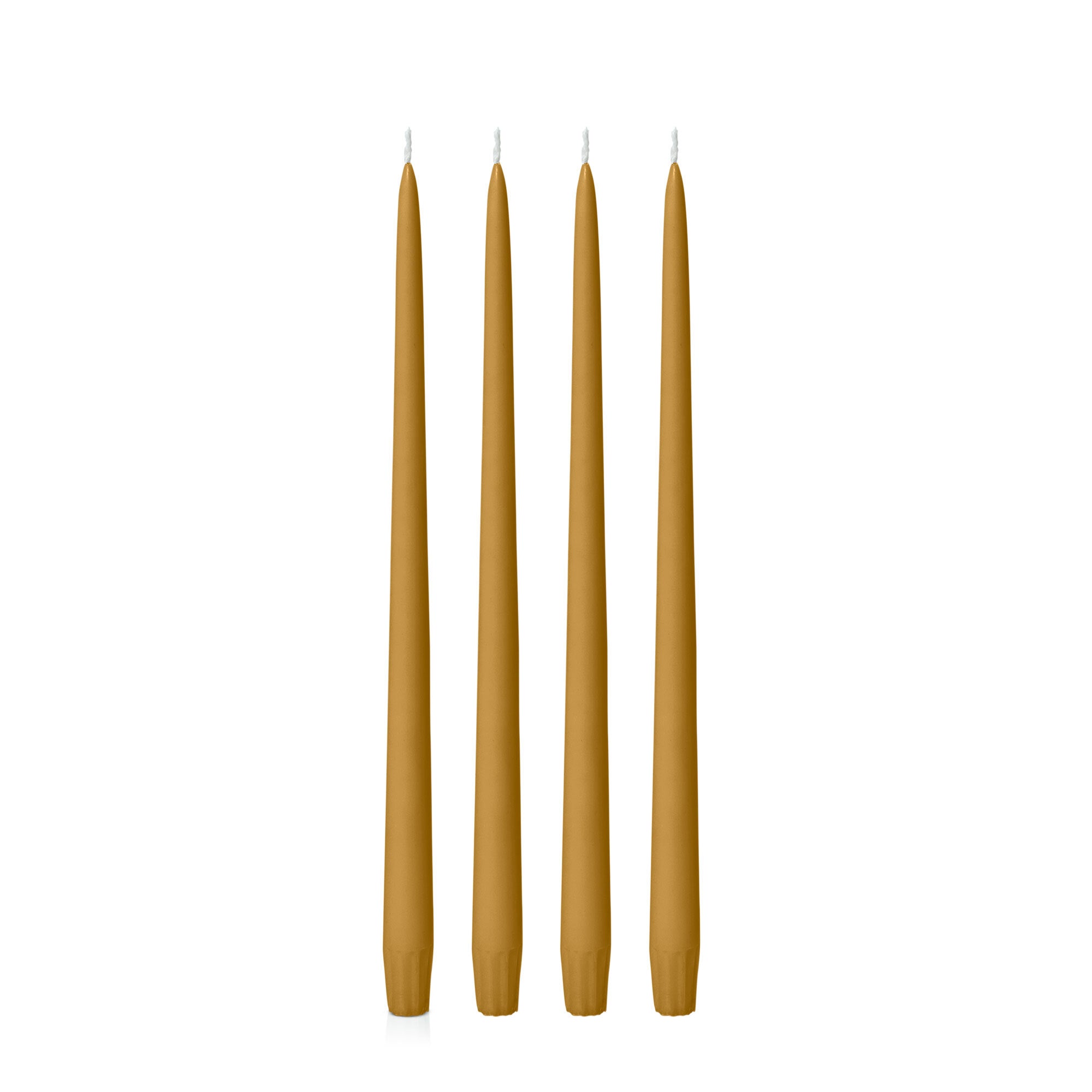 Mustard 35cm Taper Candles Pack of 4