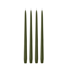 Olive 35cm Taper Candles Pack of 4