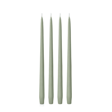 Pale Eucalypt 35cm Taper Candles - Pack of 96