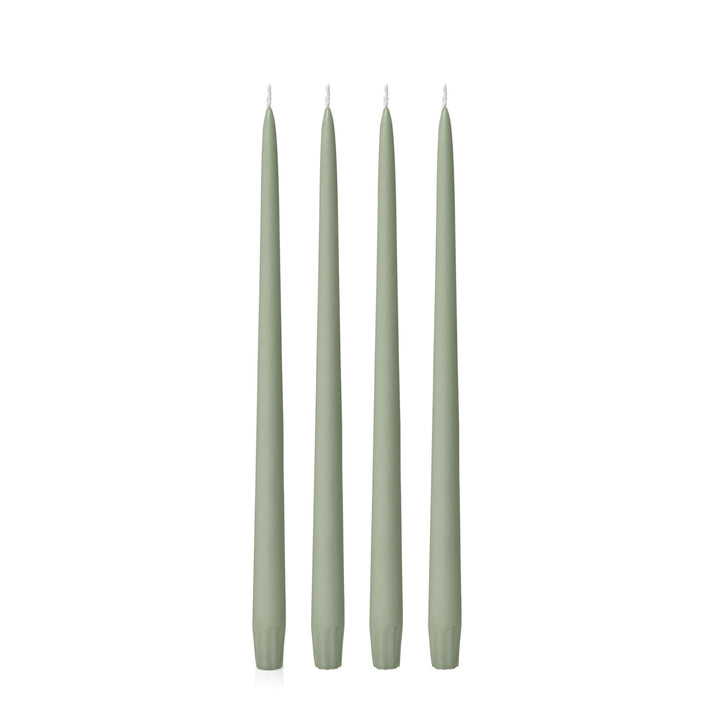 Pale Eucalypt 35cm Taper Candles - Pack of 96