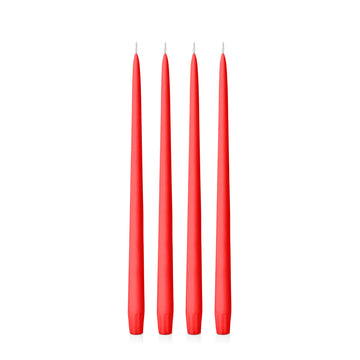 Scarlet 35cm Taper Candles - Pack of 96