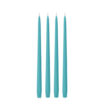 Teal 35cm Taper Candles - Pack of 96